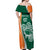 Éire Rugby Celtic Shamrock Off Shoulder Maxi Dress Ireland's Call