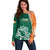 Éire Rugby Celtic Shamrock Off Shoulder Sweater Ireland's Call