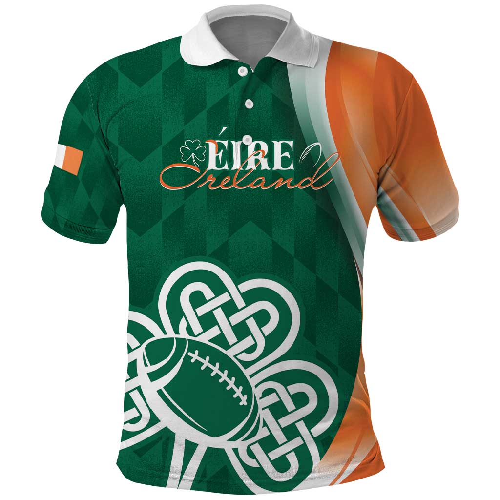 Éire Rugby Celtic Shamrock Polo Shirt Ireland's Call