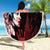 Native American MMIW Beach Blanket Red Handprint Grunge Style