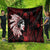 Native American MMIW Quilt Red Handprint Grunge Style