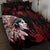 Native American MMIW Quilt Bed Set Red Handprint Grunge Style