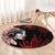 Native American MMIW Round Carpet Red Handprint Grunge Style