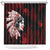 Native American MMIW Shower Curtain Red Handprint Grunge Style