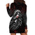 Native American MMIW Red Handprint Hoodie Dress Dreamcatcher