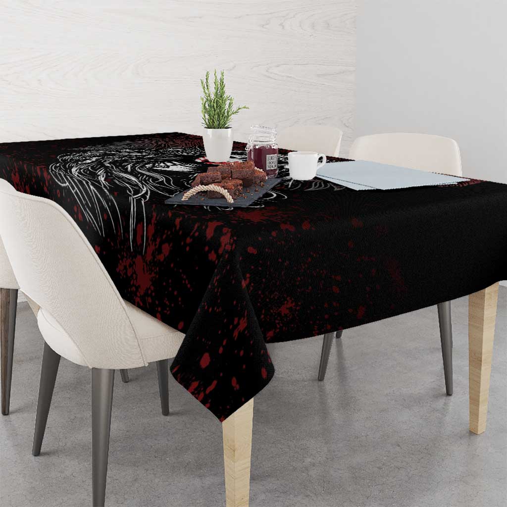 Native American MMIW Red Handprint Tablecloth Dreamcatcher