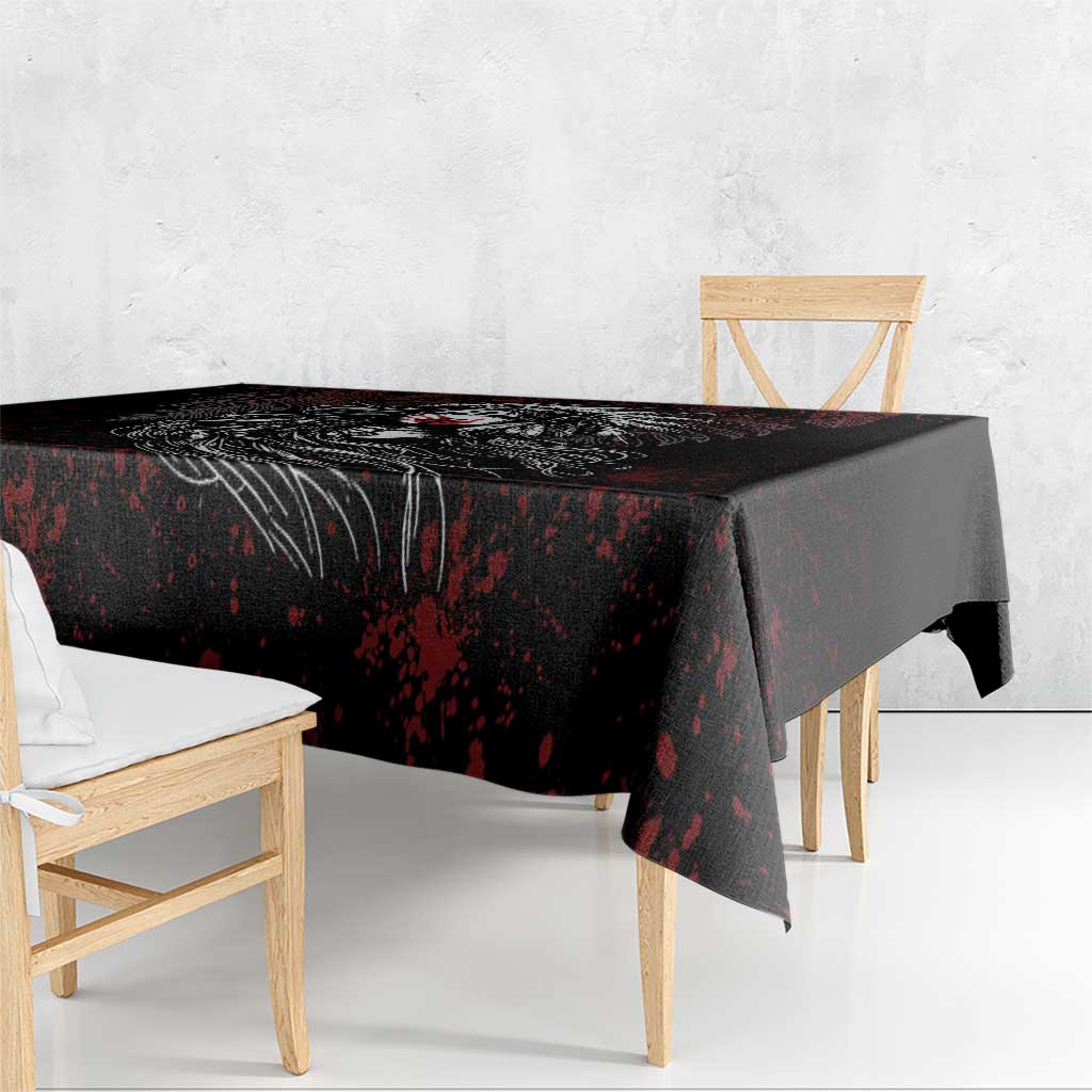 Native American MMIW Red Handprint Tablecloth Dreamcatcher