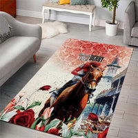 Kentucky Horse Racing Area Rug 151st Derby Party