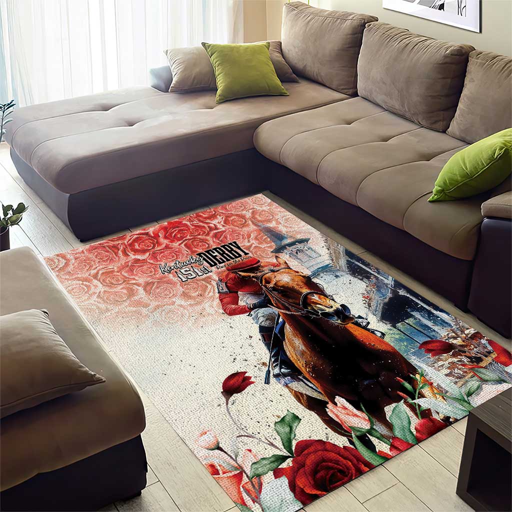 Kentucky Horse Racing Area Rug 151st Derby Party