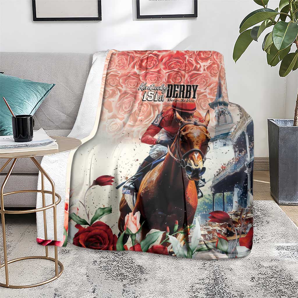 Kentucky Horse Racing Blanket 151st Derby Party