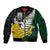 Personalised New Zealand Vs South Africa Rugby Bomber Jacket Rivals - Tribal Style LT7 - Wonder Print Shop