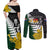 Personalised New Zealand Vs South Africa Rugby Couples Matching Off Shoulder Maxi Dress and Long Sleeve Button Shirts Rivals - Tribal Style LT7 - Wonder Print Shop