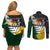 Personalised New Zealand Vs South Africa Rugby Couples Matching Off Shoulder Short Dress and Long Sleeve Button Shirts Rivals - Tribal Style LT7 - Wonder Print Shop