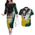 Personalised New Zealand Vs South Africa Rugby Couples Matching Off The Shoulder Long Sleeve Dress and Hawaiian Shirt Rivals - Tribal Style LT7 - Wonder Print Shop