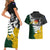 Personalised New Zealand Vs South Africa Rugby Couples Matching Short Sleeve Bodycon Dress and Hawaiian Shirt Rivals - Tribal Style LT7 - Wonder Print Shop