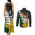 Personalised New Zealand Vs South Africa Rugby Couples Matching Tank Maxi Dress and Long Sleeve Button Shirts Rivals - Tribal Style LT7 - Wonder Print Shop