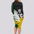 Personalised New Zealand Vs South Africa Rugby Long Sleeve Bodycon Dress Rivals - Tribal Style - Wonder Print Shop