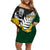 Personalised New Zealand Vs South Africa Rugby Off Shoulder Short Dress Rivals - Tribal Style - Wonder Print Shop