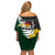 Personalised New Zealand Vs South Africa Rugby Off Shoulder Short Dress Rivals - Tribal Style - Wonder Print Shop