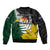 Personalised New Zealand Vs South Africa Rugby Sleeve Zip Bomber Jacket Rivals - Tribal Style - Wonder Print Shop