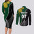 Personalised New Zealand Vs South Africa Rugby Couples Matching Long Sleeve Bodycon Dress and Long Sleeve Button Shirts Rivals Dynamics LT7 - Wonder Print Shop