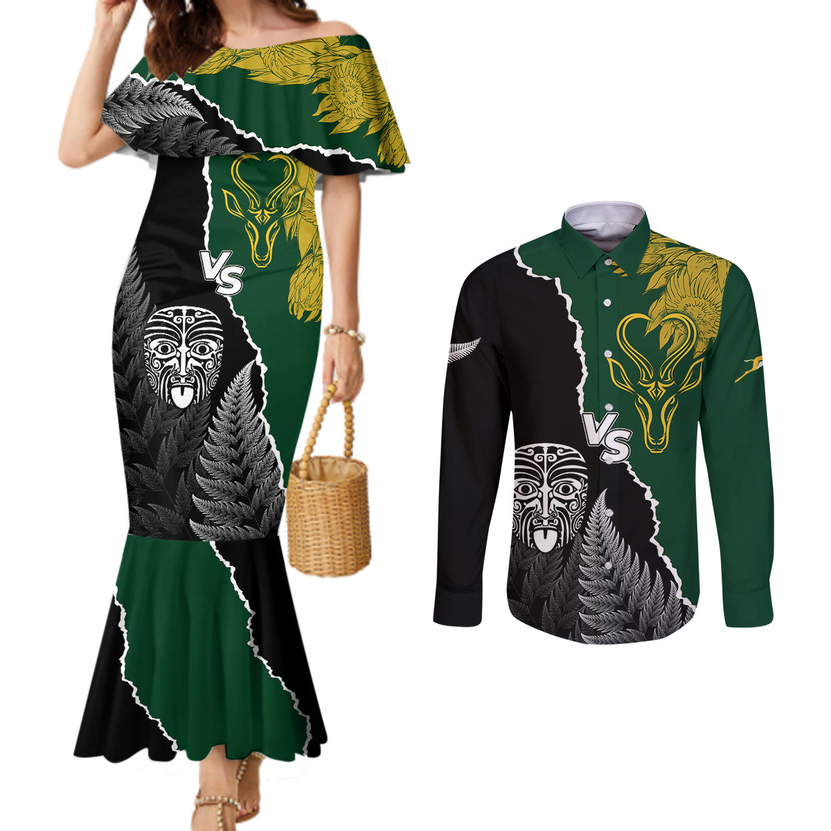 personalised-new-zealand-vs-south-africa-rugby-couples-matching-mermaid-dress-and-long-sleeve-button-shirts-rivals-dynamics