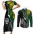 Personalised New Zealand Vs South Africa Rugby Couples Matching Short Sleeve Bodycon Dress and Long Sleeve Button Shirts Rivals Dynamics LT7 - Wonder Print Shop