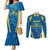 personalised-sweden-football-couples-matching-mermaid-dress-and-long-sleeve-button-shirts-women-world-cup-2023-blagult-glacial-inspired