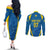 personalised-sweden-football-couples-matching-off-the-shoulder-long-sleeve-dress-and-long-sleeve-button-shirts-women-world-cup-2023-blagult-glacial-inspired