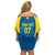 Personalised Sweden Football Off Shoulder Short Dress Women World Cup 2023 Blagult Glacial Inspired - Wonder Print Shop