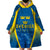 Personalised Sweden Football Wearable Blanket Hoodie Women World Cup 2023 Blagult Glacial Inspired - Wonder Print Shop