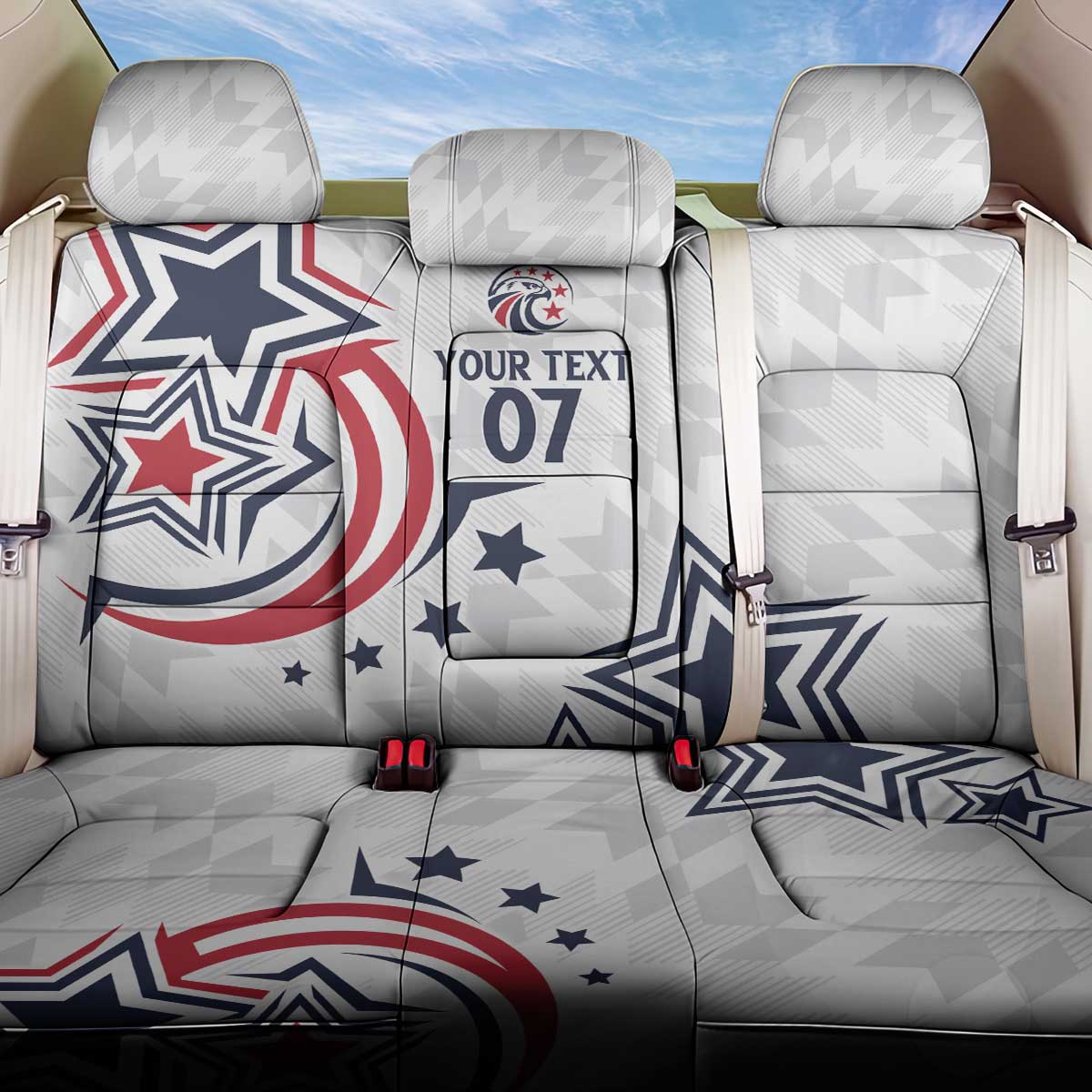 USA Rugby 2024 Custom Back Car Seat Cover GO Eagles Assemble LT7 - Wonder Print Shop