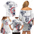 USA Rugby 2024 Custom Family Matching Off Shoulder Short Dress and Hawaiian Shirt GO Eagles Assemble LT7 - Wonder Print Shop