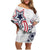 USA Rugby 2024 Custom Family Matching Off Shoulder Short Dress and Hawaiian Shirt GO Eagles Assemble LT7 - Wonder Print Shop