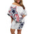 USA Rugby 2024 Custom Off Shoulder Short Dress GO Eagles Assemble - Wonder Print Shop