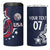 USA Rugby 2024 Custom 4 in 1 Can Cooler Tumbler GO Eagles Assemble - Blue Version LT7 - Wonder Print Shop