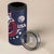 USA Rugby 2024 Custom 4 in 1 Can Cooler Tumbler GO Eagles Assemble - Blue Version LT7 - Wonder Print Shop