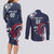 USA Rugby 2024 Custom Couples Matching Long Sleeve Bodycon Dress and Long Sleeve Button Shirt GO Eagles Assemble - Blue Version LT7 - Wonder Print Shop