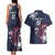 USA Rugby 2024 Custom Couples Matching Tank Maxi Dress and Hawaiian Shirt GO Eagles Assemble - Blue Version LT7 - Wonder Print Shop