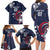 USA Rugby 2024 Custom Family Matching Long Sleeve Bodycon Dress and Hawaiian Shirt GO Eagles Assemble - Blue Version LT7 - Wonder Print Shop