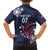 USA Rugby 2024 Custom Family Matching Off The Shoulder Long Sleeve Dress and Hawaiian Shirt GO Eagles Assemble - Blue Version - Wonder Print Shop