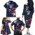 USA Rugby 2024 Custom Family Matching Off The Shoulder Long Sleeve Dress and Hawaiian Shirt GO Eagles Assemble - Blue Version - Wonder Print Shop