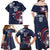 USA Rugby 2024 Custom Family Matching Off Shoulder Maxi Dress and Hawaiian Shirt GO Eagles Assemble - Blue Version LT7 - Wonder Print Shop