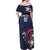 USA Rugby 2024 Custom Family Matching Off Shoulder Maxi Dress and Hawaiian Shirt GO Eagles Assemble - Blue Version LT7 - Wonder Print Shop