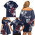 USA Rugby 2024 Custom Family Matching Off Shoulder Short Dress and Hawaiian Shirt GO Eagles Assemble - Blue Version LT7 - Wonder Print Shop