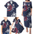 USA Rugby 2024 Custom Family Matching Puletasi and Hawaiian Shirt GO Eagles Assemble - Blue Version - Wonder Print Shop