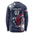 USA Rugby 2024 Custom Long Sleeve Shirt GO Eagles Assemble - Blue Version - Wonder Print Shop