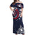 USA Rugby 2024 Custom Off Shoulder Maxi Dress GO Eagles Assemble - Blue Version - Wonder Print Shop