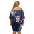 USA Rugby 2024 Custom Off Shoulder Short Dress GO Eagles Assemble - Blue Version - Wonder Print Shop