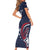 USA Rugby 2024 Custom Short Sleeve Bodycon Dress GO Eagles Assemble - Blue Version